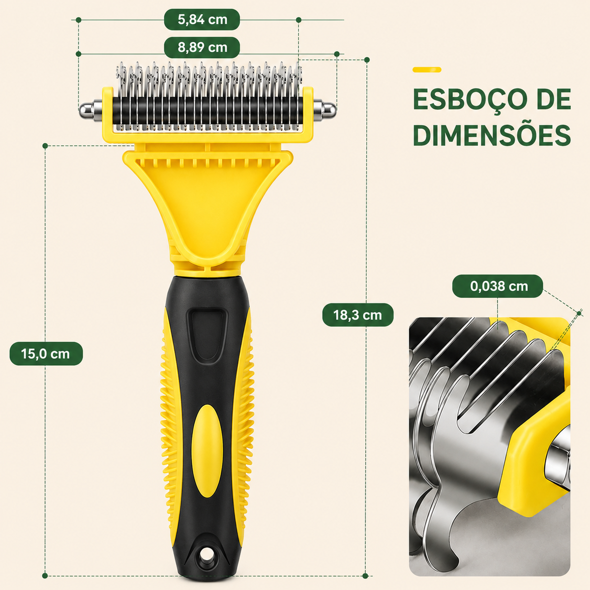 Pro Stainless Steel Pet Brush