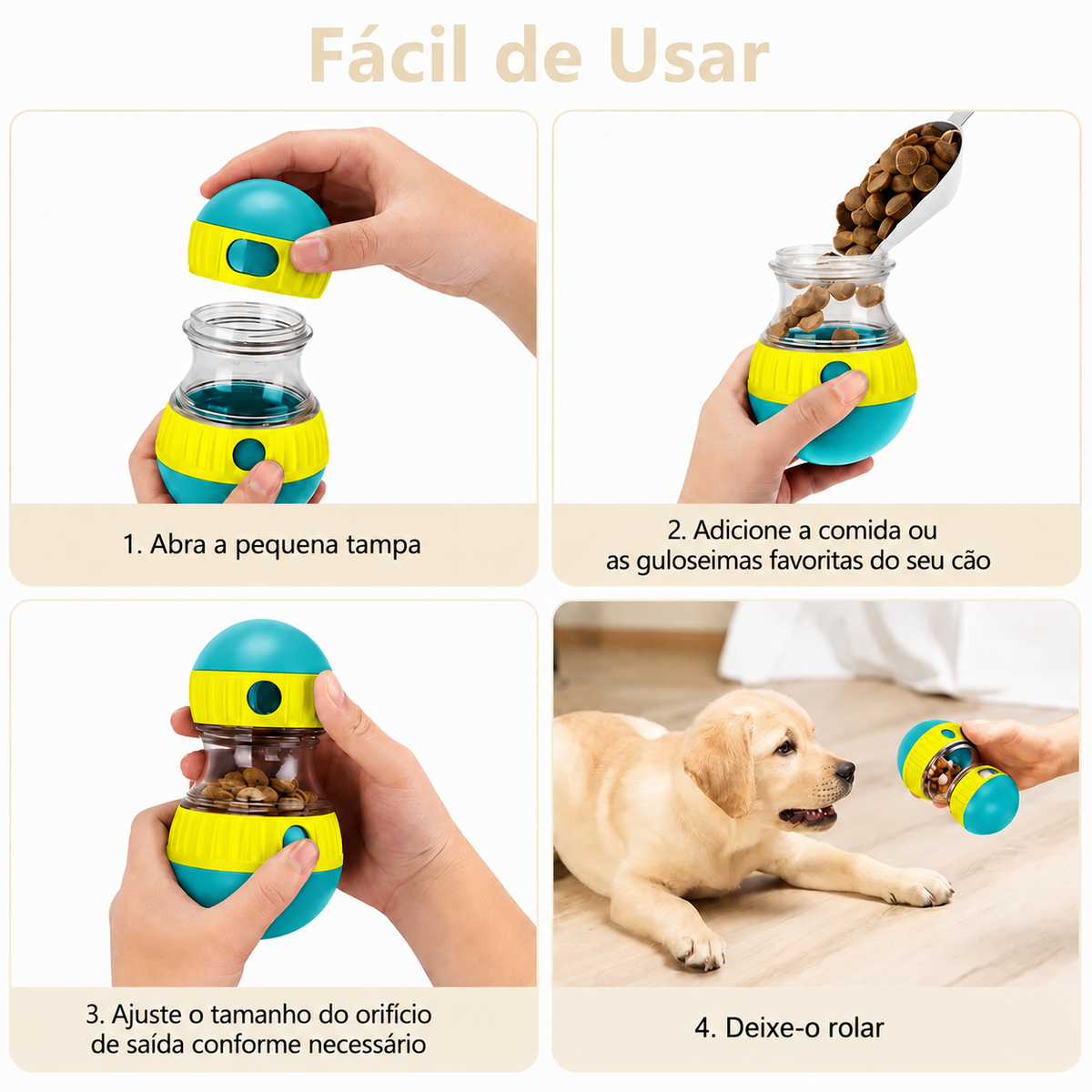 Interactive Treat-Dispensing Toy for Dogs