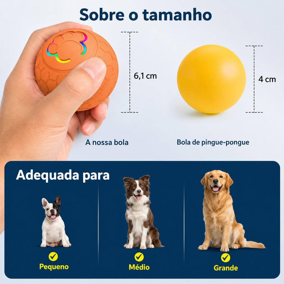 Smart Ball with RGB Lights for Dogs