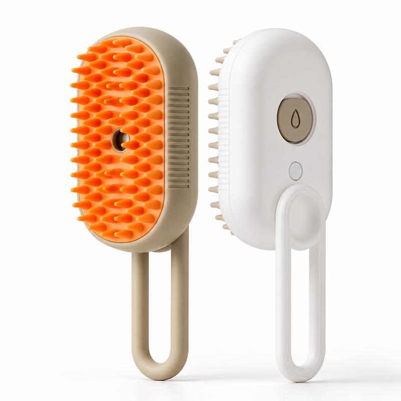 3-in-1 Steam Brush for Dogs and Cats