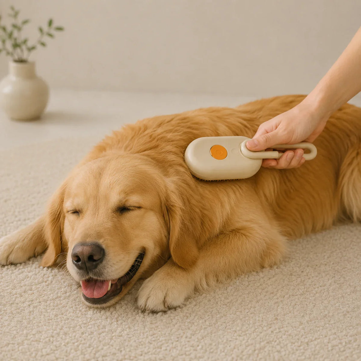 3-in-1 Steam Brush for Dogs and Cats