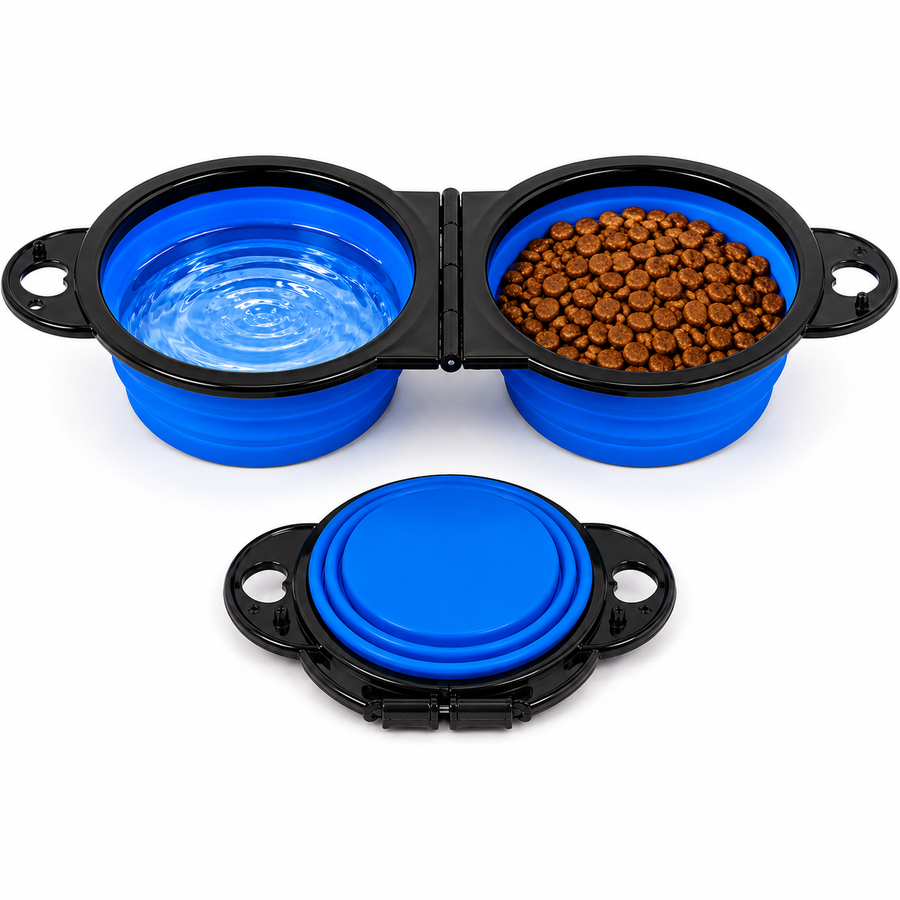 Portable Dog Food and Water Bowl